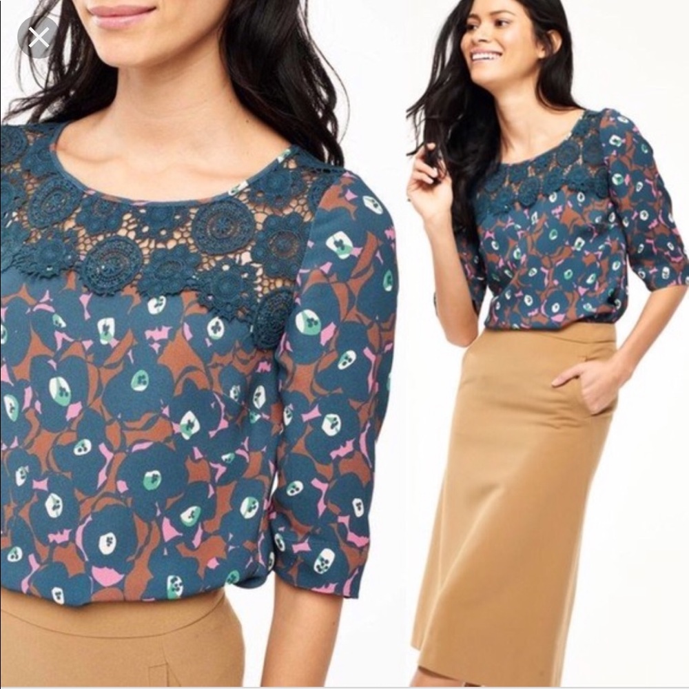 Boden Jess’s lace floral top US10